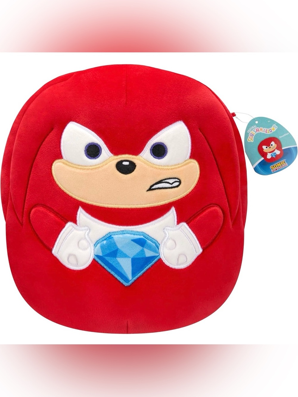 Squishmallows Original Sonic The Hedgehog Knuckles Holding Blue Emerald